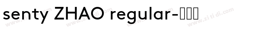 senty ZHAO regular字体转换